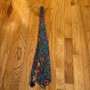 Tango by Max Raab Brown Cotton w/Floral Patterned Tie - Multicolor